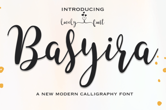 Basyira: A Script Font That Brings Elegance to Web Design