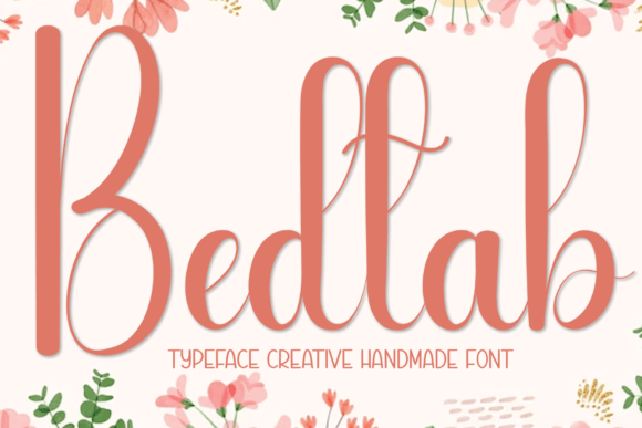 Bedtab Font: A Handwritten Typeface Made for Crafters and Product Makers