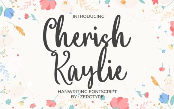 Cherish Kaylie: A Handwritten Script Font for Digital Design