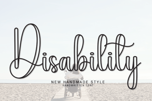 Disability Handwritten Font for Crafters and Etsy Sellers