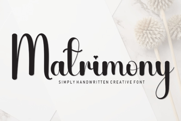 Matrimony: A Handwritten Font for Small Business Branding