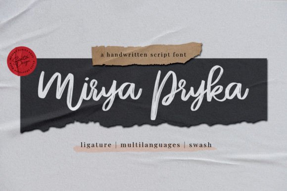 Mirya Pryka: A Handwritten Font for Business