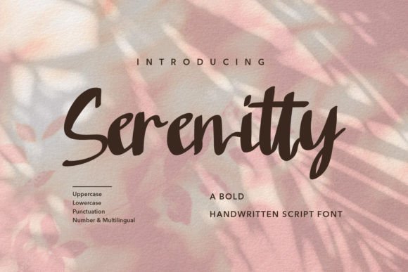 Serenitty: A Script Typeface for Polished Editorial Design