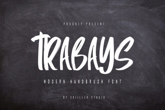 Trabays: A Modern Script Font for Handmade Product Makers